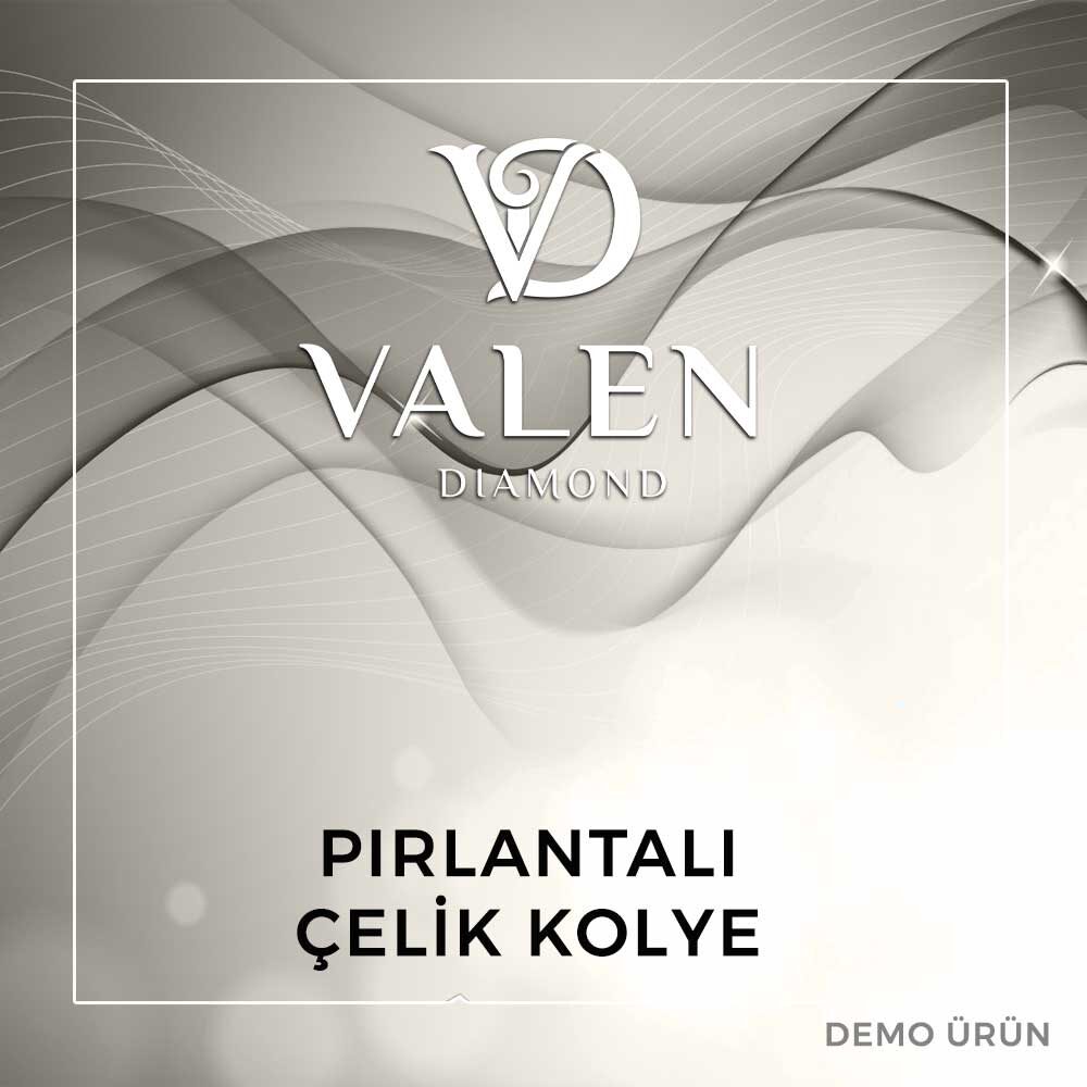 Pırlantalı Çelik Kolye Pırlantalı Çelik Kolye